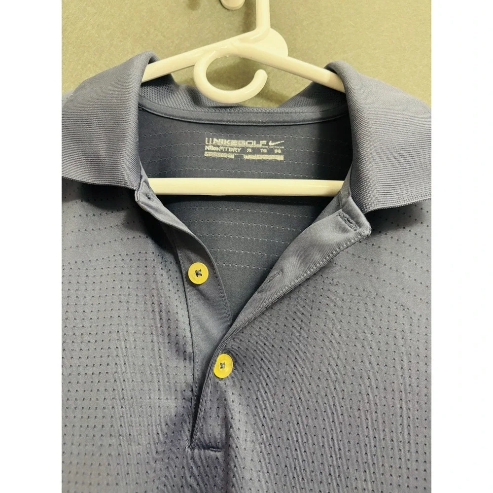 Nike Golf Dri-Fit Polo Shirt Men's XL Blue Performance Activewear - Picture 5 of 16